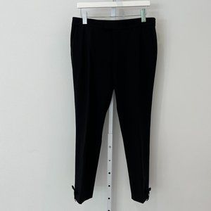 RED VALENTINO BLACK WOOL PANTS WITH BOWS SIZE 6